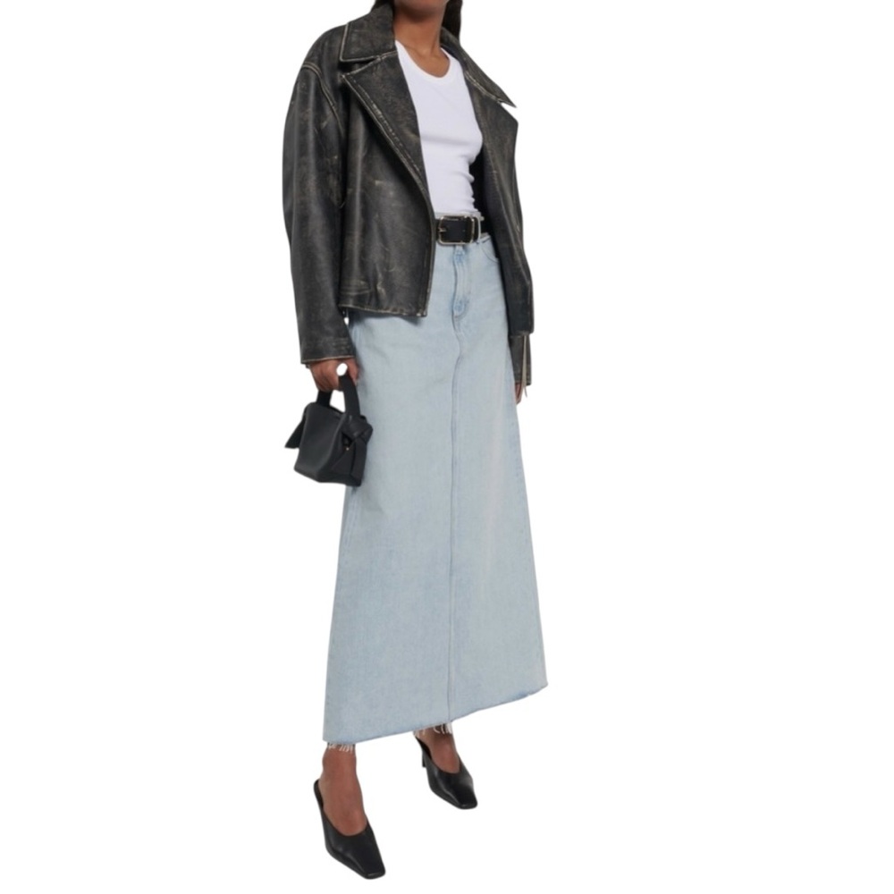 Agolde Hilla Maxi Denim Skirt Sz 27